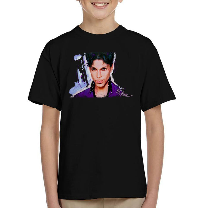 Sidney Maurer Original Portrait Of Prince Polka Dot Kid's T-Shirt