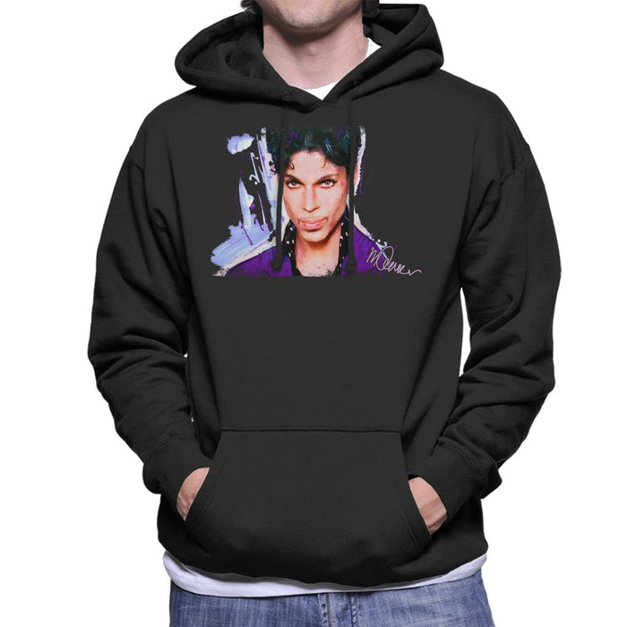 Sidney Maurer Original Portrait Of Prince Polka Dot Men's Hooded Sweatshirt