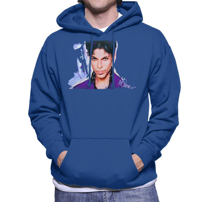 Sidney Maurer Original Portrait Of Prince Polka Dot Men's Hooded Sweatshirt