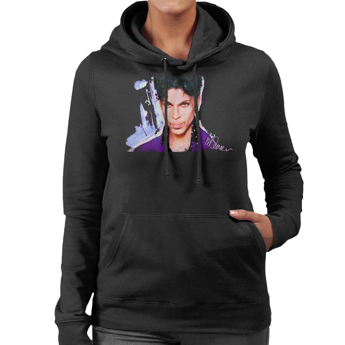 Sidney Maurer Original Portrait Of Prince Polka Dot Women's Hooded Sweatshirt