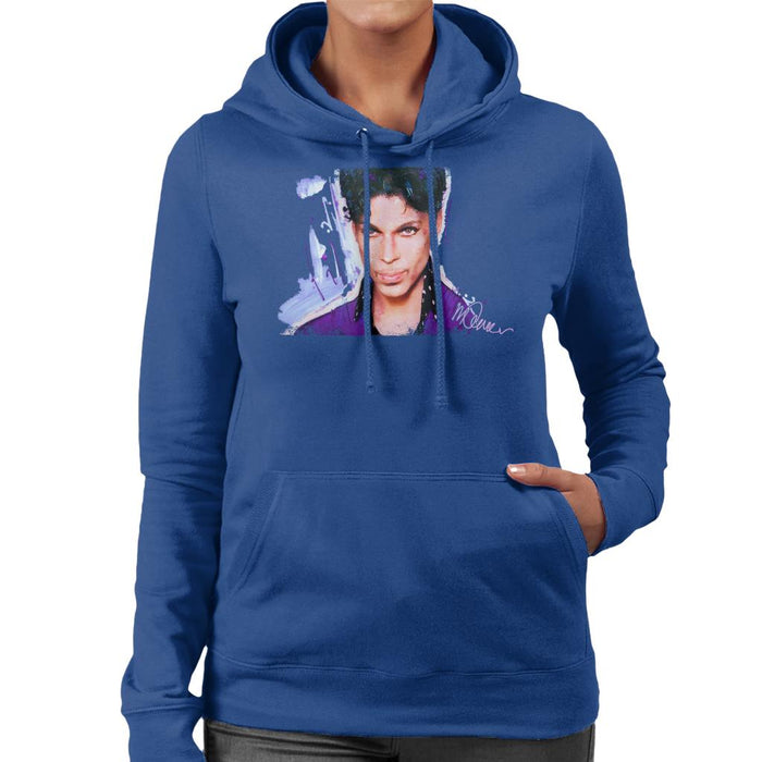 Sidney Maurer Original Portrait Of Prince Polka Dot Women's Hooded Sweatshirt