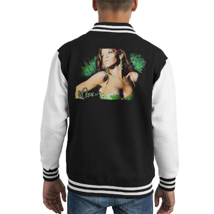 Sidney Maurer Original Portrait Of Rihanna Earrings Kid's Varsity Jacket