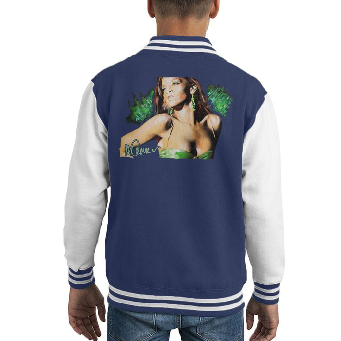 Sidney Maurer Original Portrait Of Rihanna Earrings Kid's Varsity Jacket