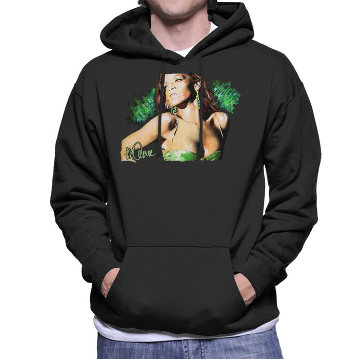 Sidney Maurer Original Portrait Of Rihanna Earrings Men's Hooded Sweatshirt