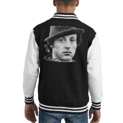 Sidney Maurer Original Portrait Of Sylvester Stallone Hat Kid's Varsity Jacket