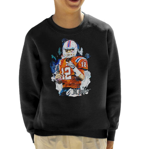 Sidney Maurer Original Portrait Of Tom Brady Patriots Kid's Sweatshirt
