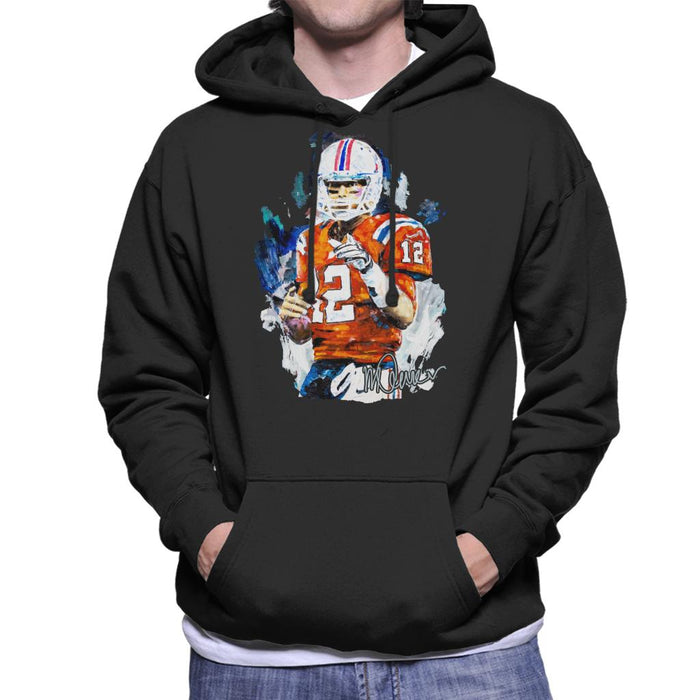 Sidney Maurer Original Portrait Of Tom Brady Patriots Men's Hooded Sweatshirt