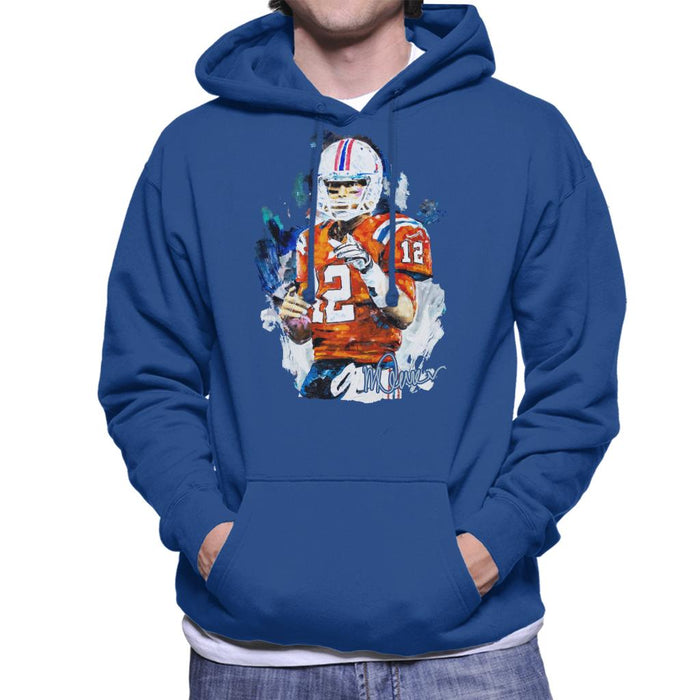 Sidney Maurer Original Portrait Of Tom Brady Patriots Men's Hooded Sweatshirt