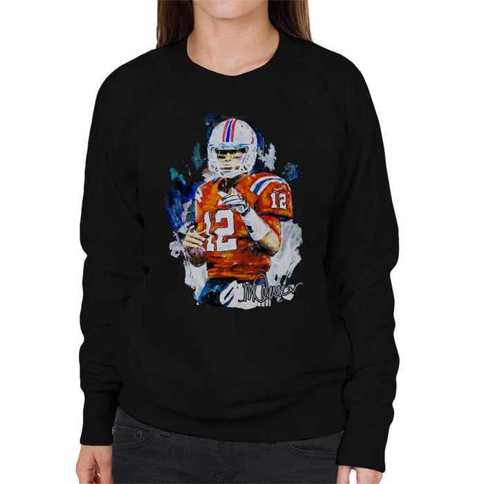 Sidney Maurer Original Portrait Of Tom Brady Patriots Women's Sweatshirt