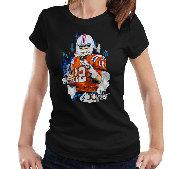 Sidney Maurer Original Portrait Of Tom Brady Patriots Women's T-Shirt