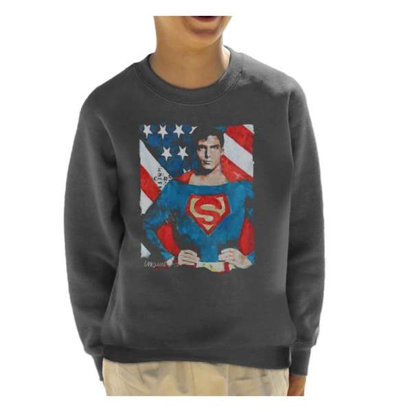 Sidney Maurer Original Portrait Of Superman Christopher Reeve Kid's Sweatshirt