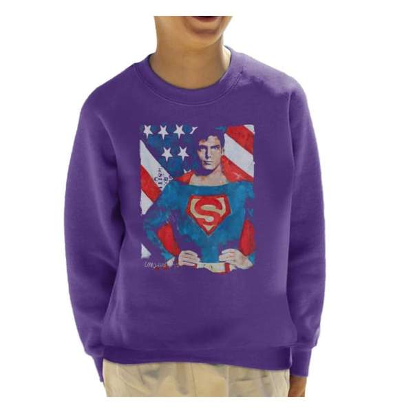 Sidney Maurer Original Portrait Of Superman Christopher Reeve Kid's Sweatshirt