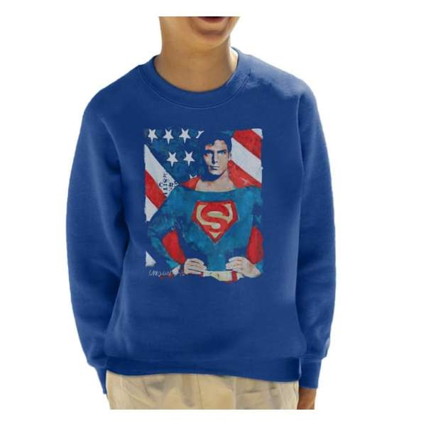Sidney Maurer Original Portrait Of Superman Christopher Reeve Kid's Sweatshirt