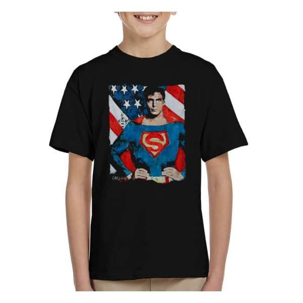 Sidney Maurer Original Portrait Of Superman Christopher Reeve Kid's T-Shirt