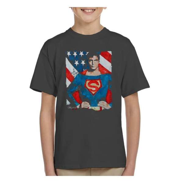 Sidney Maurer Original Portrait Of Superman Christopher Reeve Kid's T-Shirt