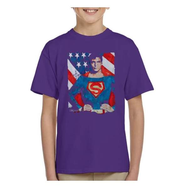 Sidney Maurer Original Portrait Of Superman Christopher Reeve Kid's T-Shirt