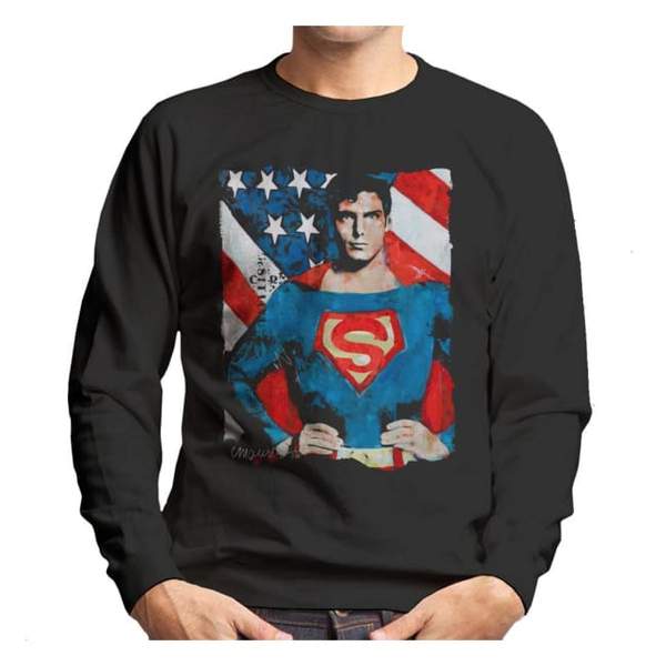 Sidney Maurer Original Portrait Of Superman Christopher Reeve Men's Sweatshirt