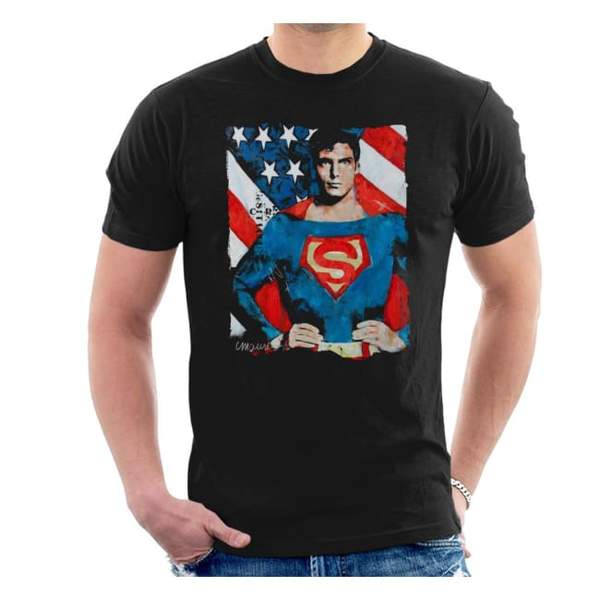 Sidney Maurer Original Portrait Of Superman Christopher Reeve Men's T-Shirt