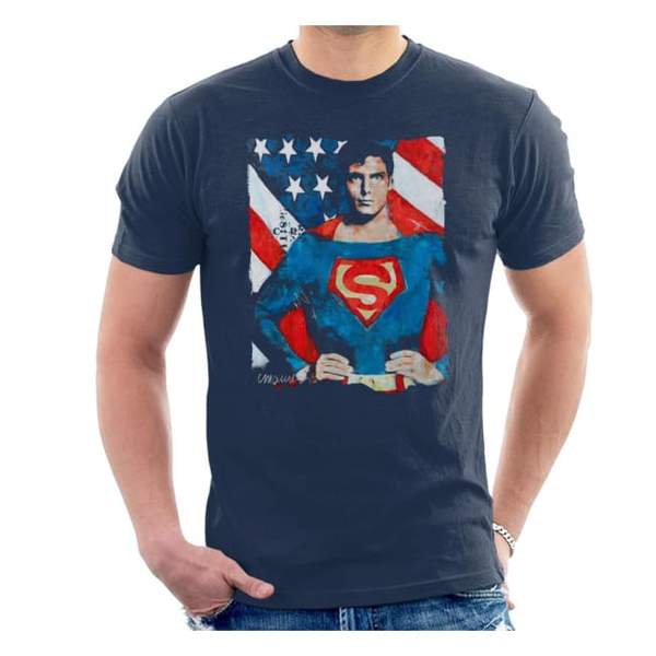 Sidney Maurer Original Portrait Of Superman Christopher Reeve Men's T-Shirt