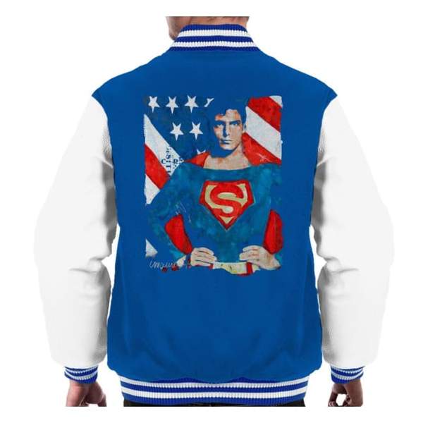 Sidney Maurer Original Portrait Of Superman Christopher Reeve Men's Varsity Jacket