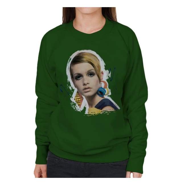 Sidney Maurer Original Portrait Of Twiggy Womens Sweatshirt - Womens Sweatshirt