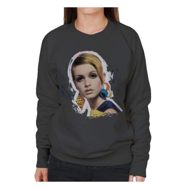 Sidney Maurer Original Portrait Of Twiggy Womens Sweatshirt - Womens Sweatshirt