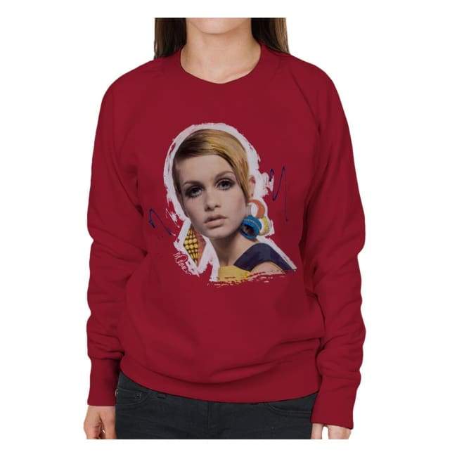 Sidney Maurer Original Portrait Of Twiggy Womens Sweatshirt - Womens Sweatshirt