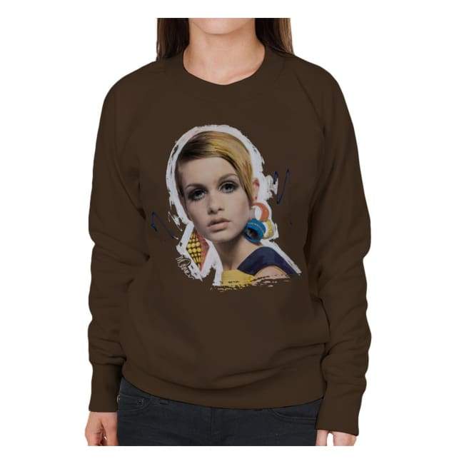 Sidney Maurer Original Portrait Of Twiggy Womens Sweatshirt - Womens Sweatshirt
