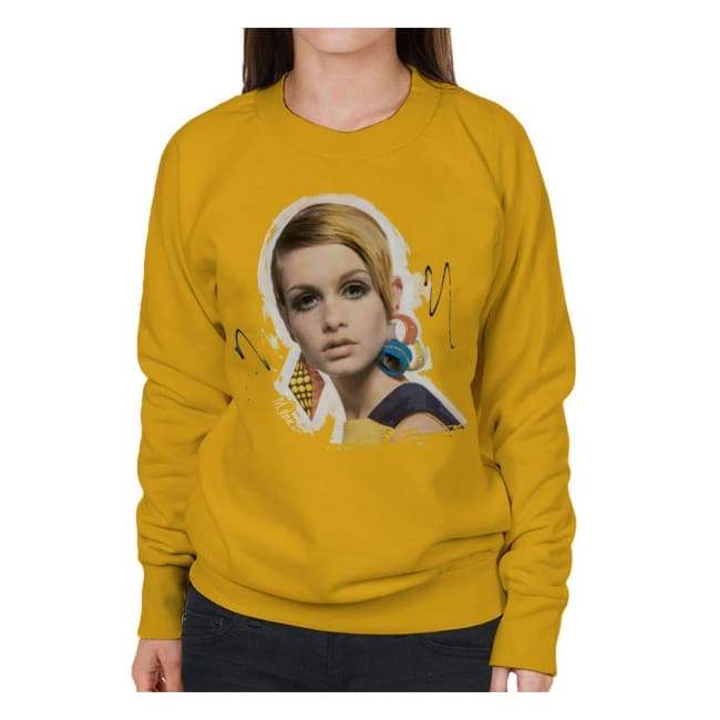 Sidney Maurer Original Portrait Of Twiggy Womens Sweatshirt - Womens Sweatshirt