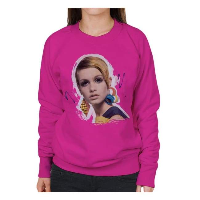 Sidney Maurer Original Portrait Of Twiggy Womens Sweatshirt - Womens Sweatshirt