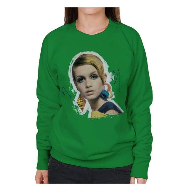 Sidney Maurer Original Portrait Of Twiggy Womens Sweatshirt - Womens Sweatshirt