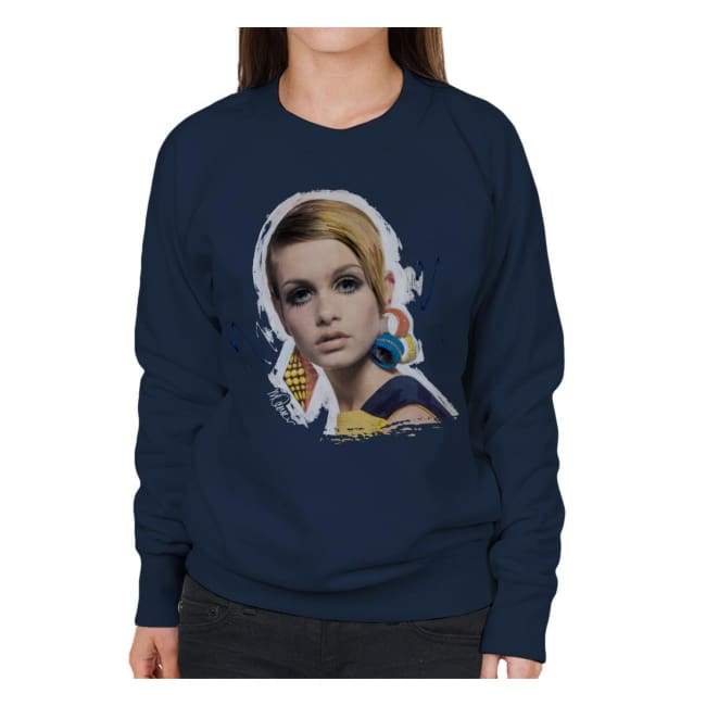 Sidney Maurer Original Portrait Of Twiggy Womens Sweatshirt - Womens Sweatshirt