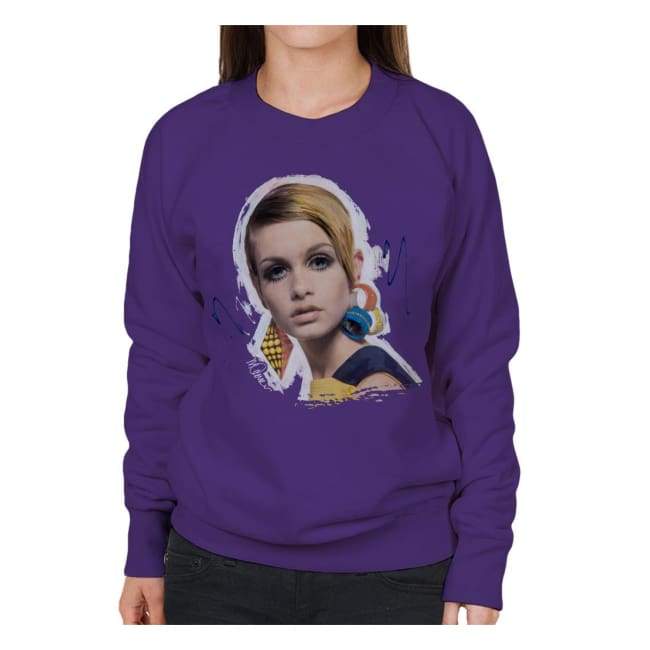 Sidney Maurer Original Portrait Of Twiggy Womens Sweatshirt - Womens Sweatshirt