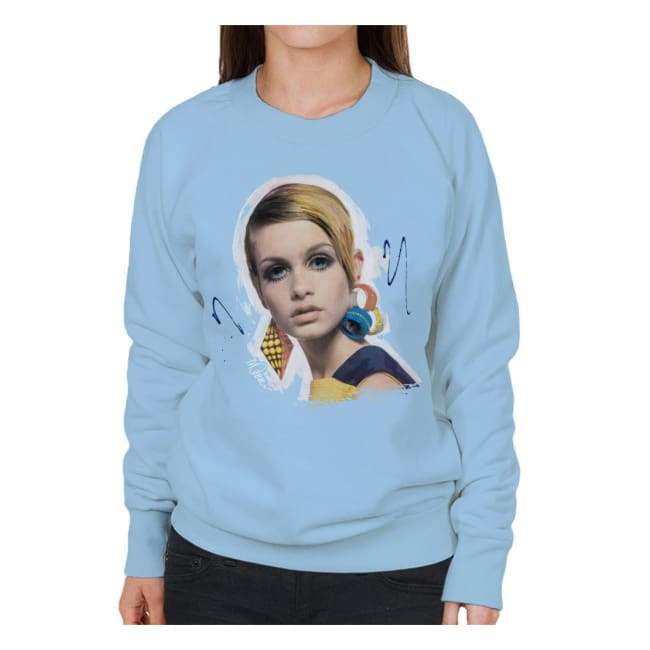 Sidney Maurer Original Portrait Of Twiggy Womens Sweatshirt - Womens Sweatshirt